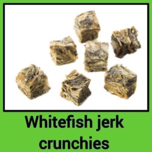 Whitefish  jerky crunchies per 200g