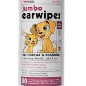 Petkin jumbo ear wipes