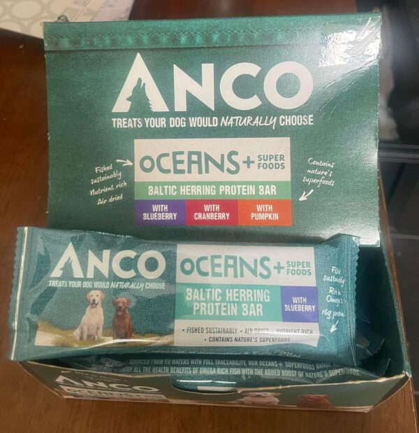 Anco oceans protein bar with blueberries
