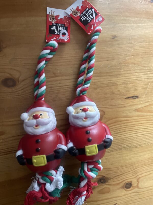 Christmas rope dog toy - Santa