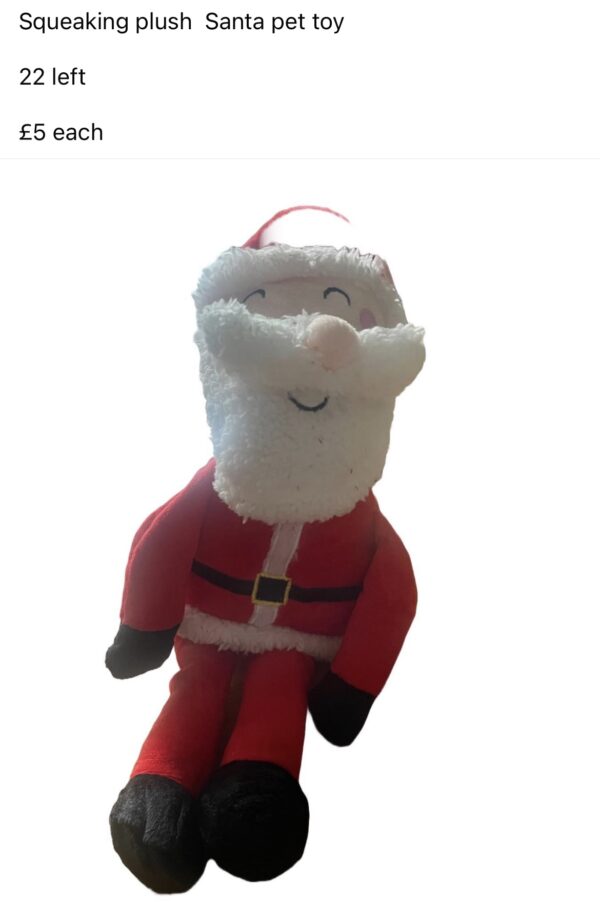 Squeaking Plush Santa Toy