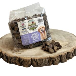 Rabbit sausage slices per 100g