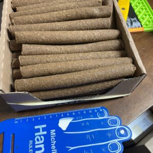 Ostrich infused beef rolls