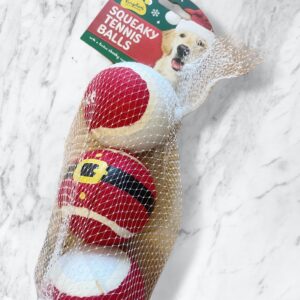 Christmas pet tennis balls