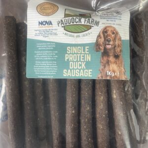 Single protein duck sausage