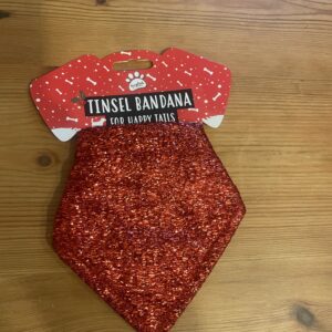 Christmas pet tinsel bandana