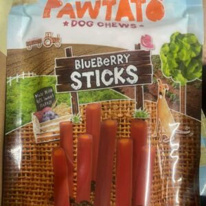 Pawtato Blueberry Sticks, Vegan Dog Treats 120g